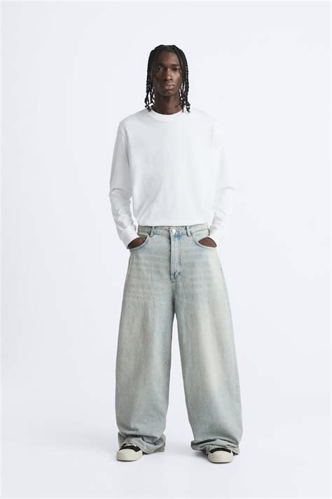 zara overdyed baggy jeans